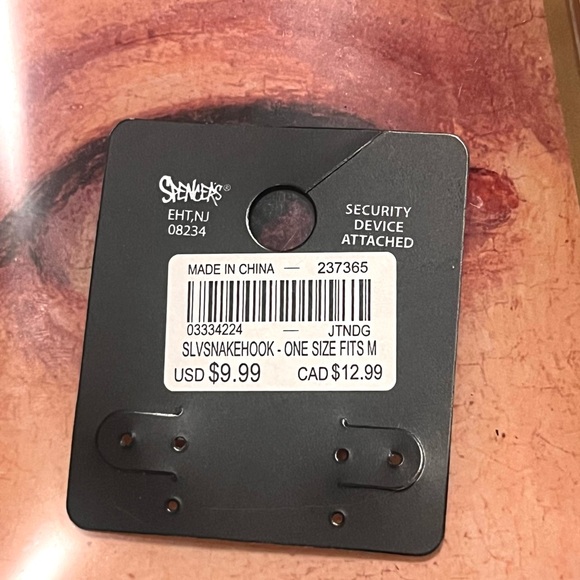 ๐ท๏ธ๐๐ hot topic โข silver snake hoop earrings - Picture 6 of 11